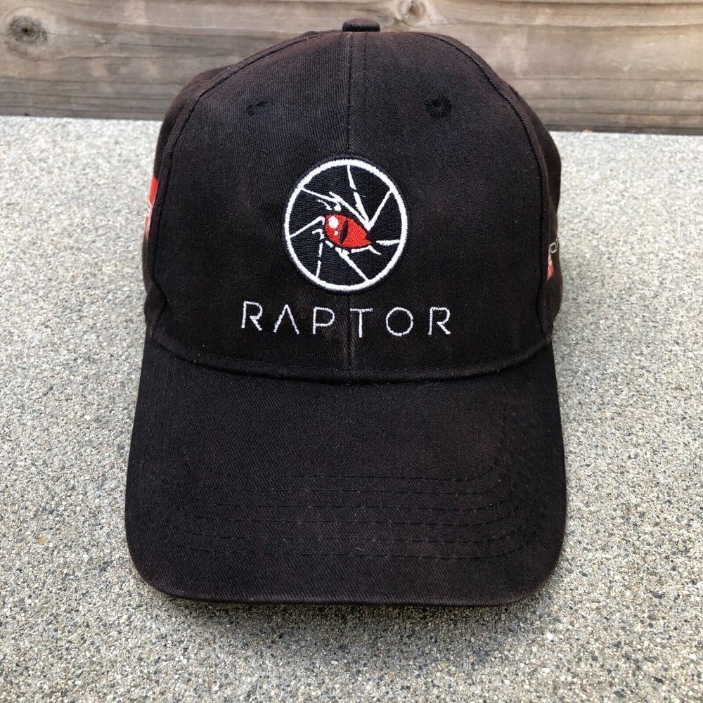 Beach Headwear RAPTOR IBE OPTICS Lenses Hat Men's Black Adjustable Cap​​​​​​​